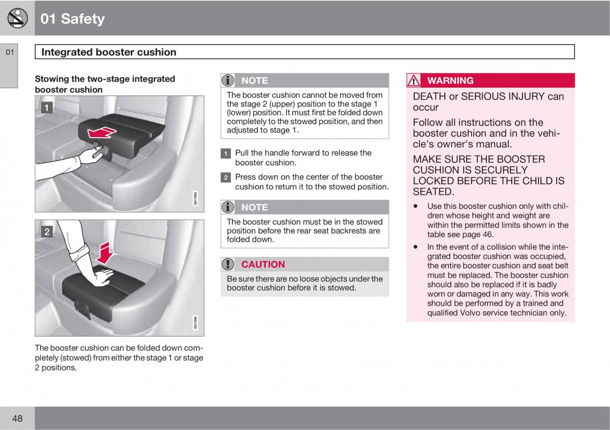 Volvo V70 XC70 III owners manual / page 48