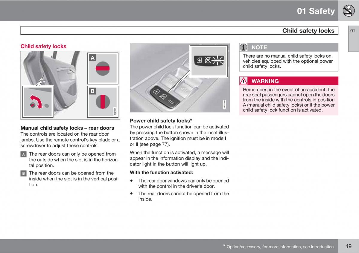 Volvo V70 XC70 III owners manual / page 49