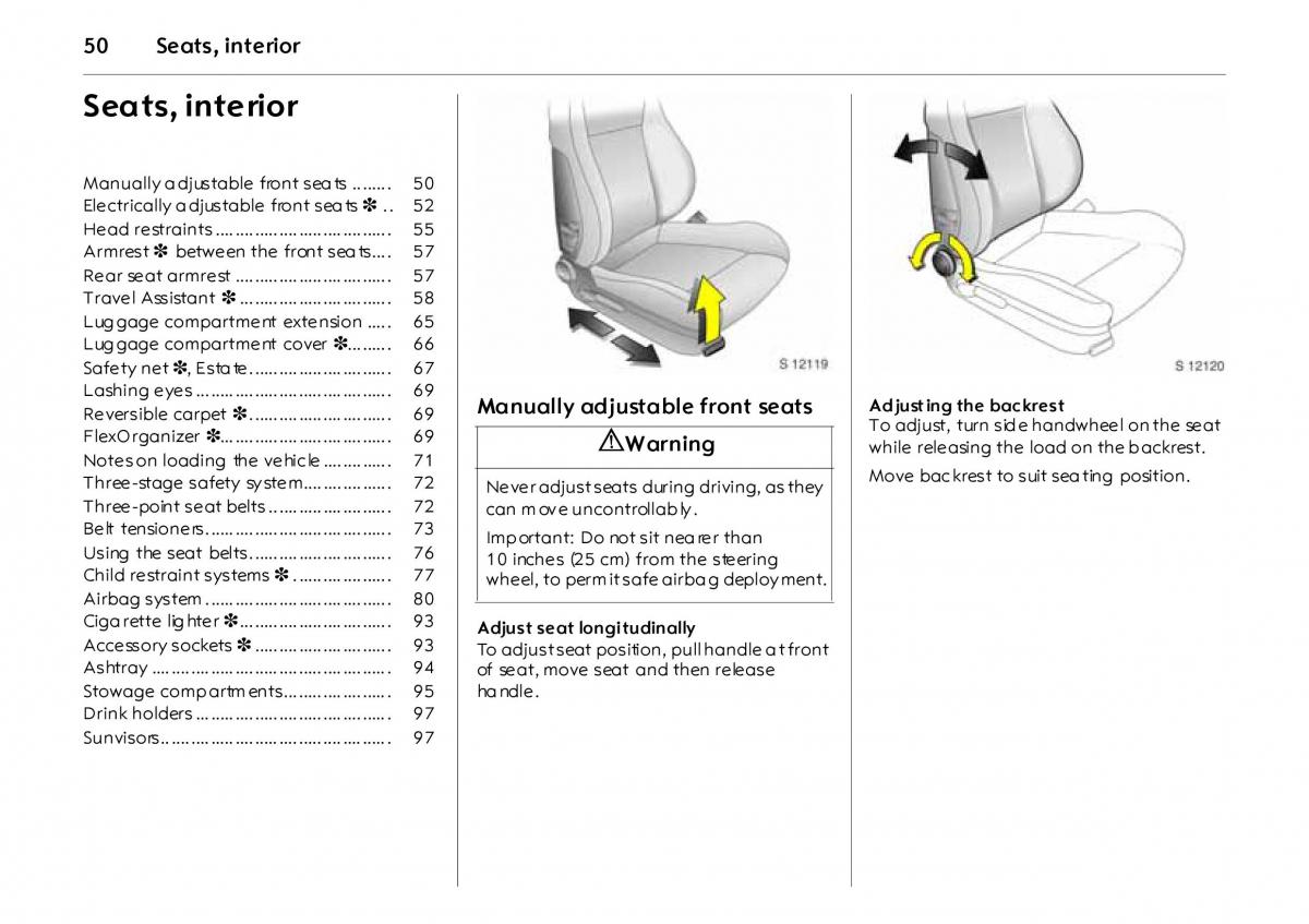 Opel Vectra Vauxhall III 3 owners manual / page 55