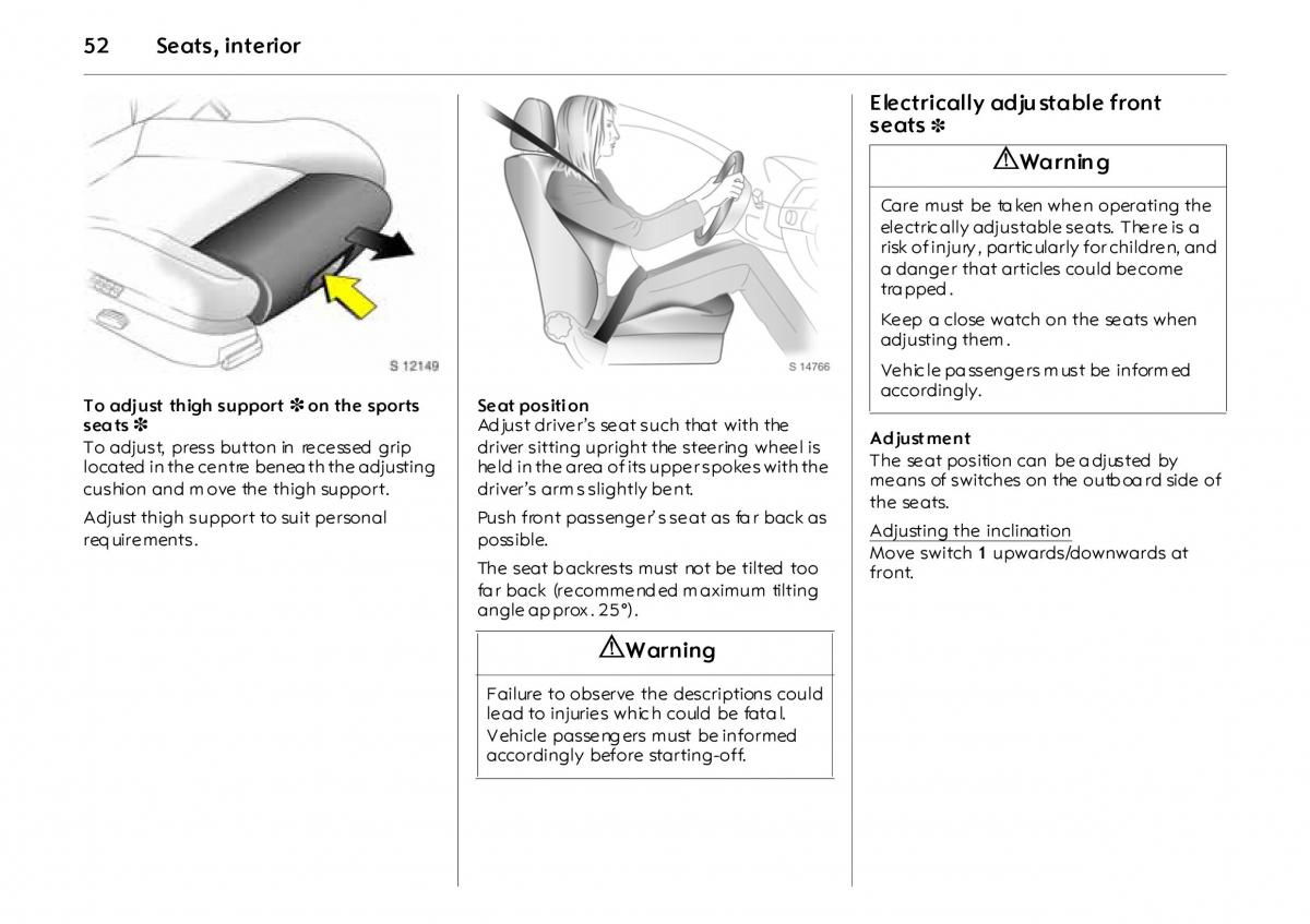 Opel Vectra Vauxhall III 3 owners manual / page 57