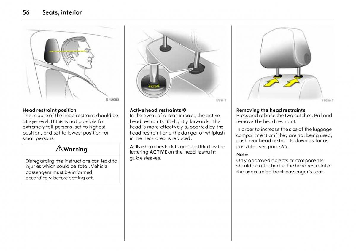 Opel Vectra Vauxhall III 3 owners manual / page 61