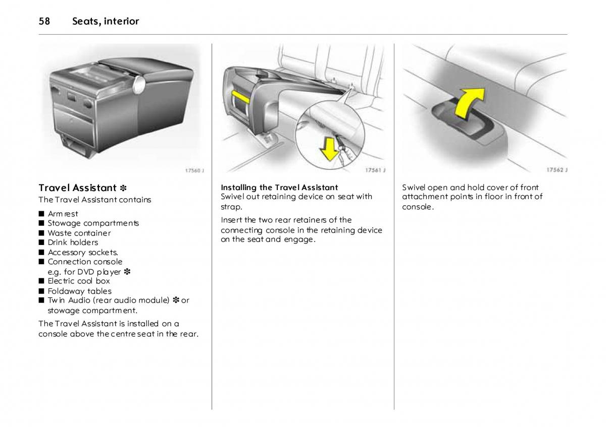 Opel Vectra Vauxhall III 3 owners manual / page 63