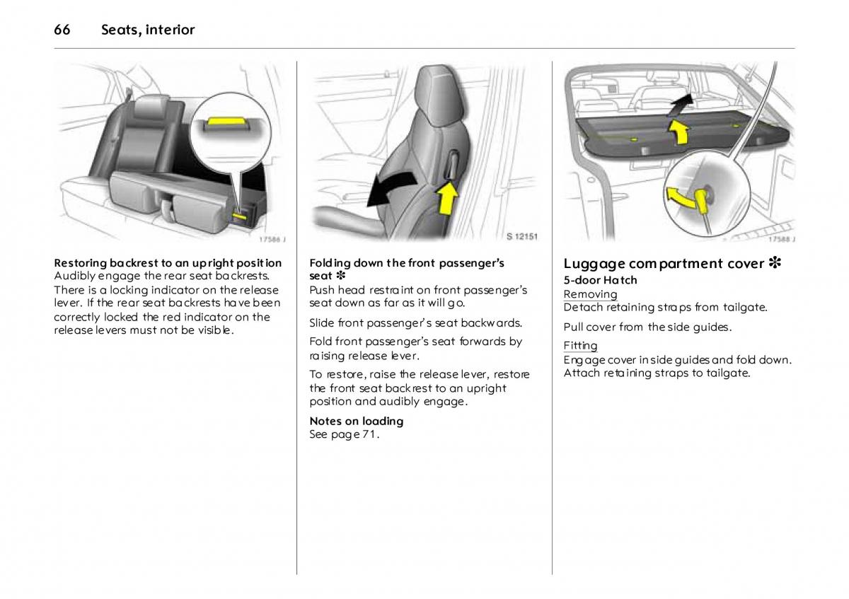 Opel Vectra Vauxhall III 3 owners manual / page 71