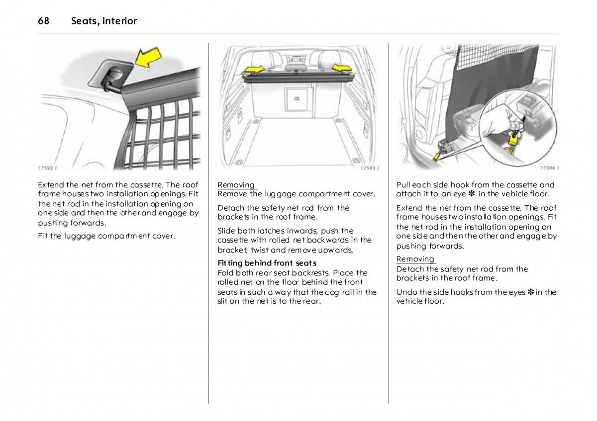 Opel Vectra Vauxhall III 3 owners manual / page 73