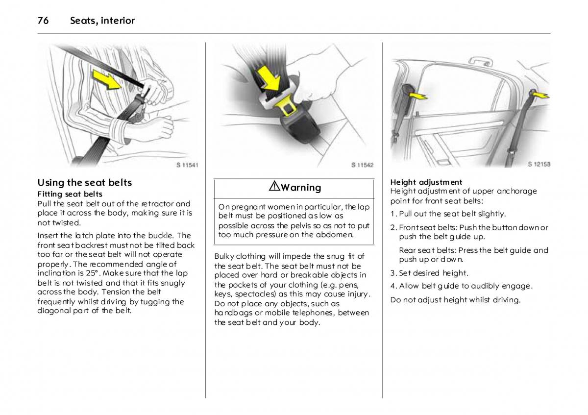 Opel Vectra Vauxhall III 3 owners manual / page 81