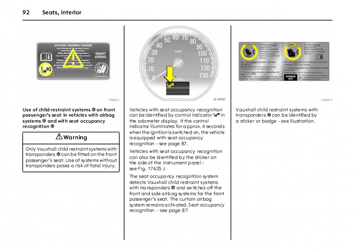 Opel Vectra Vauxhall III 3 owners manual / page 97