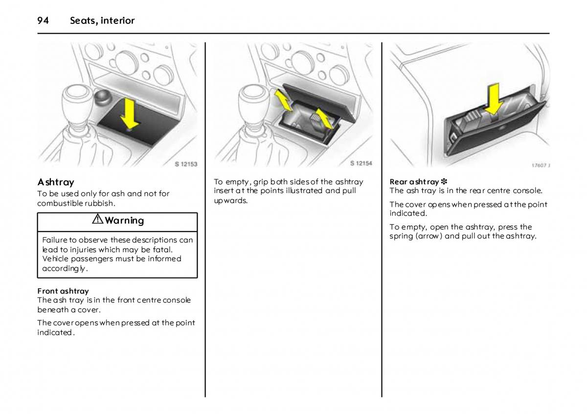 Opel Vectra Vauxhall III 3 owners manual / page 99