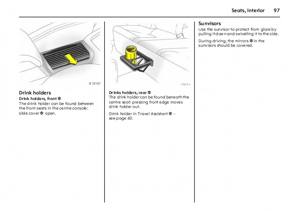 Opel Vectra Vauxhall III 3 owners manual / page 102