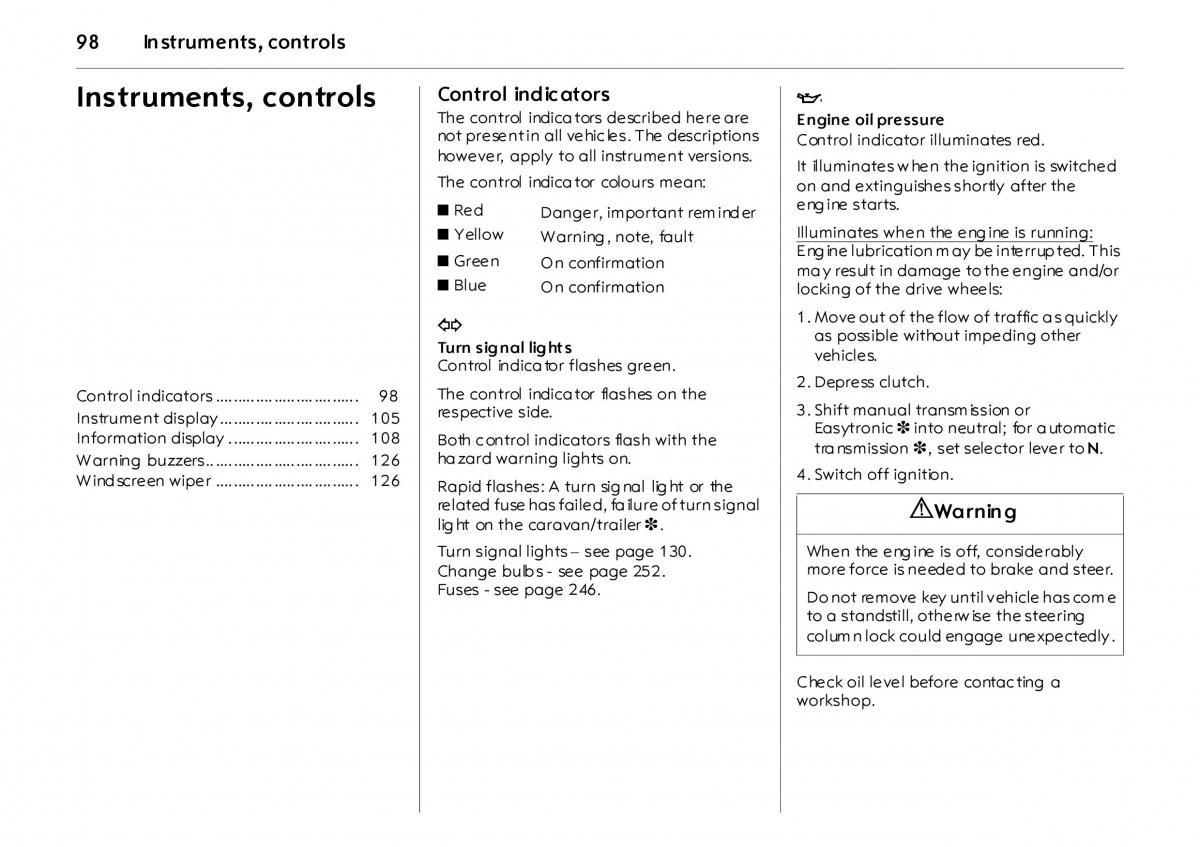 Opel Vectra Vauxhall III 3 owners manual / page 103