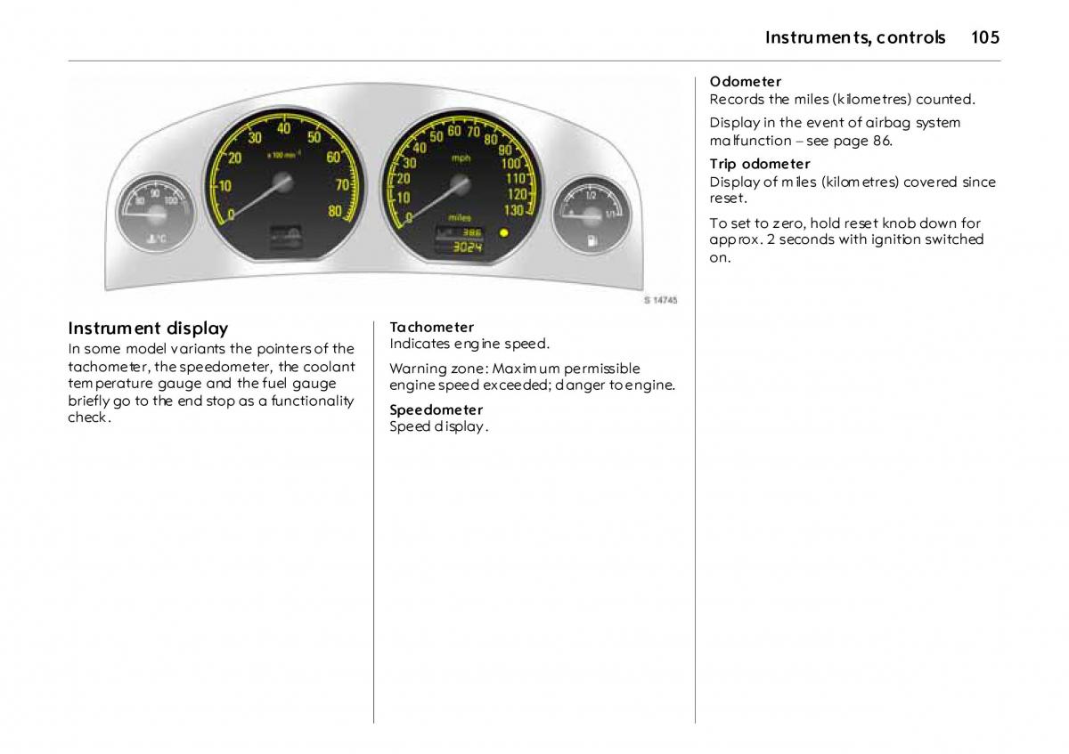 Opel Vectra Vauxhall III 3 owners manual / page 110