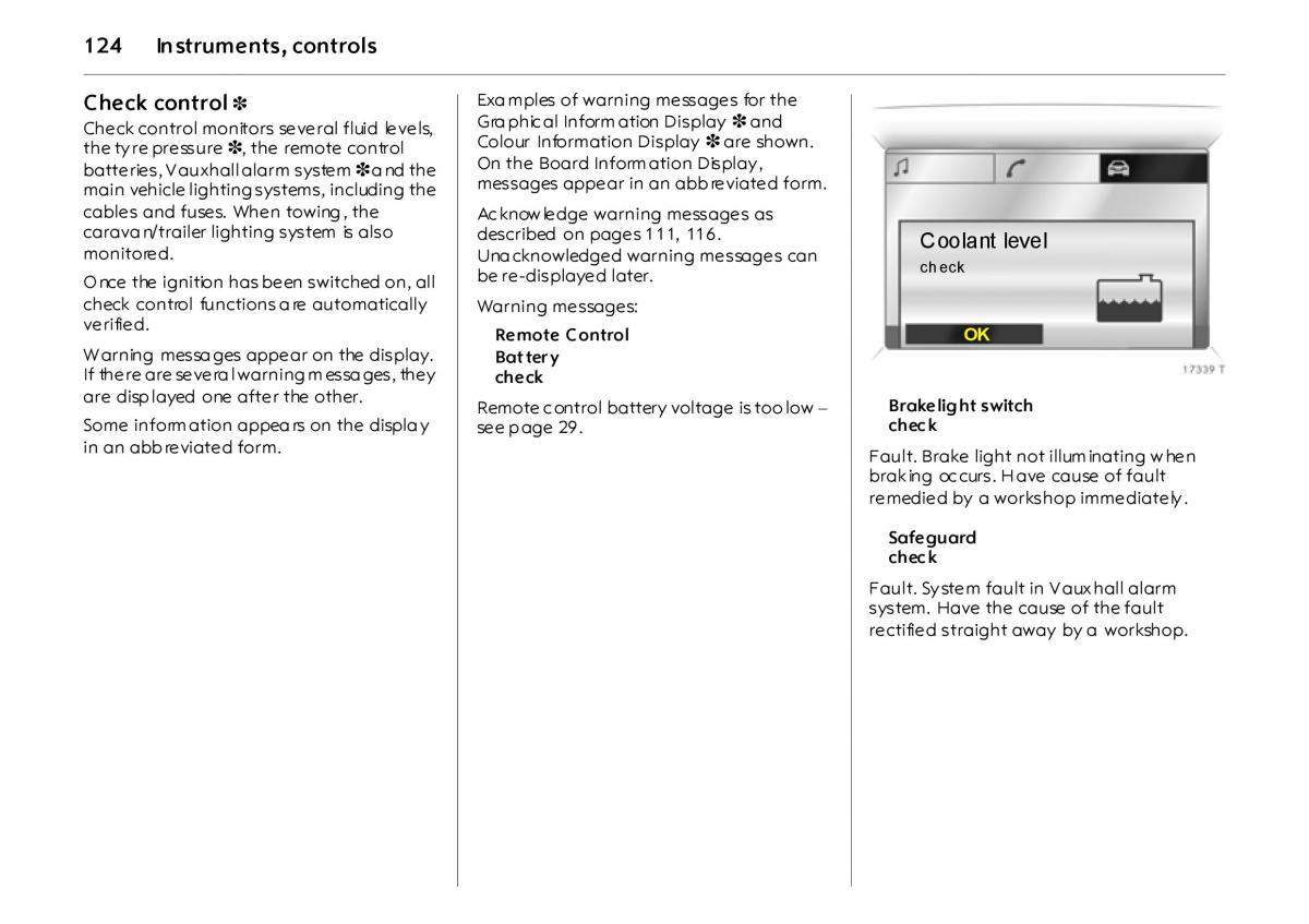 Opel Vectra Vauxhall III 3 owners manual / page 129