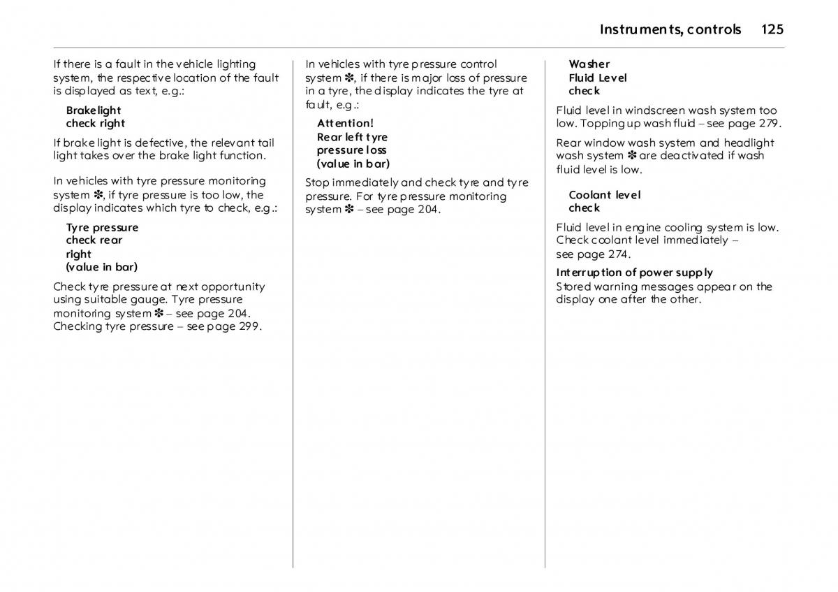 Opel Vectra Vauxhall III 3 owners manual / page 130