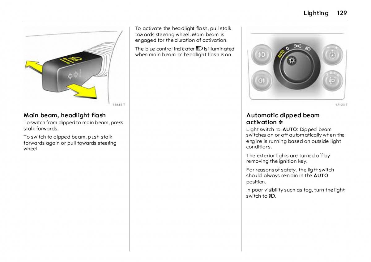 Opel Vectra Vauxhall III 3 owners manual / page 134