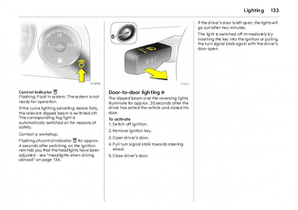 Opel Vectra Vauxhall III 3 owners manual / page 138