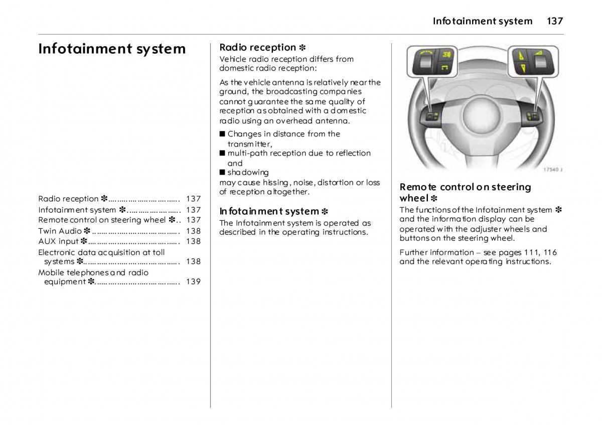 Opel Vectra Vauxhall III 3 owners manual / page 142