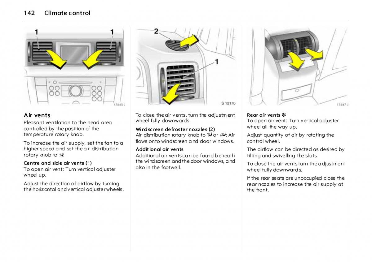 Opel Vectra Vauxhall III 3 owners manual / page 147