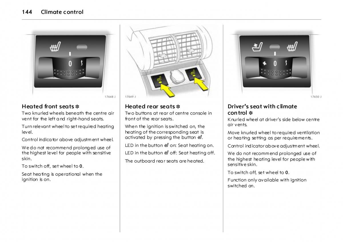 Opel Vectra Vauxhall III 3 owners manual / page 149