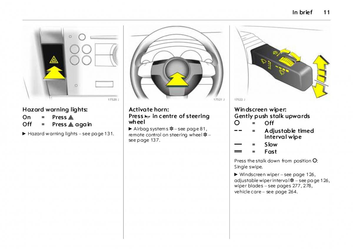 manual  Opel Vectra Vauxhall III 3 owners manual / page 16