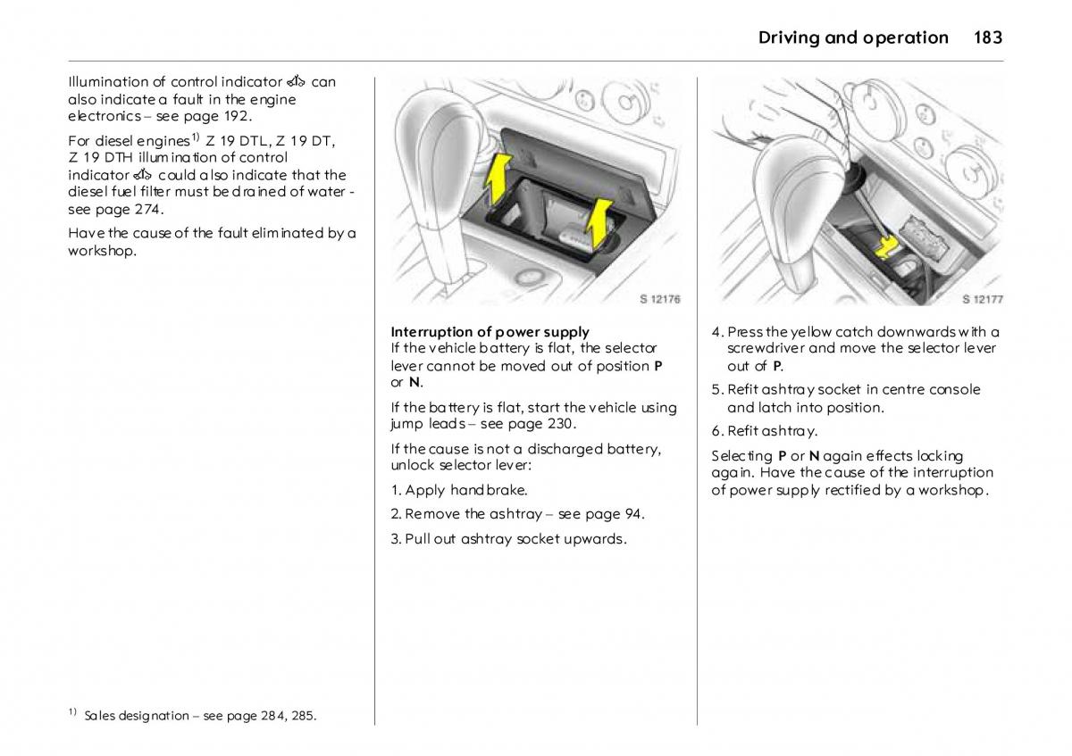 Opel Vectra Vauxhall III 3 owners manual / page 188