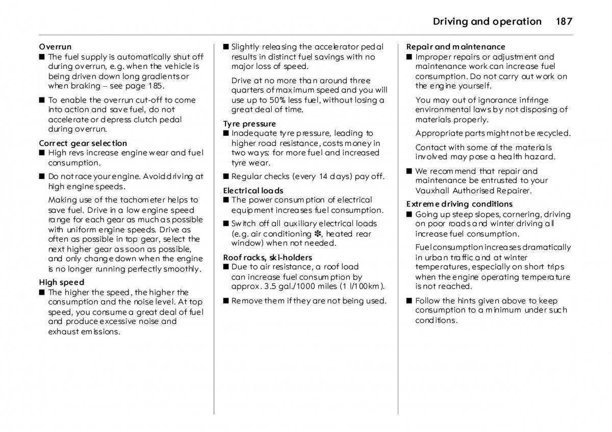 Opel Vectra Vauxhall III 3 owners manual / page 192