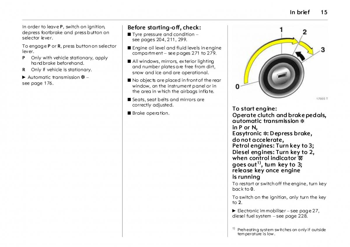 Opel Vectra Vauxhall III 3 owners manual / page 20