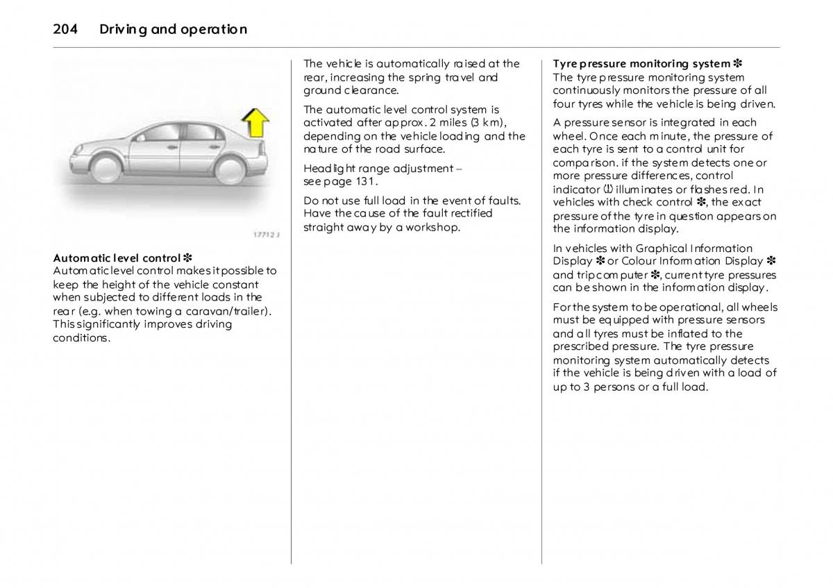 Opel Vectra Vauxhall III 3 owners manual / page 209