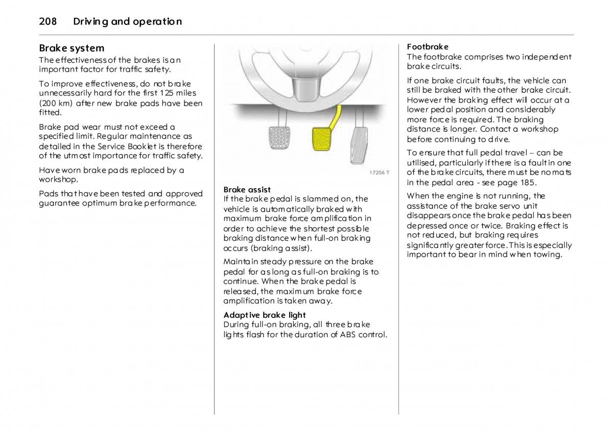 Opel Vectra Vauxhall III 3 owners manual / page 213