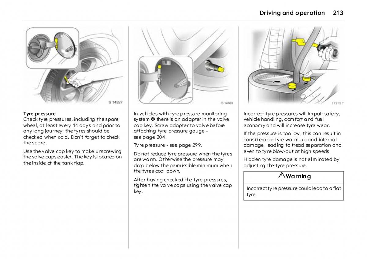 Opel Vectra Vauxhall III 3 owners manual / page 218