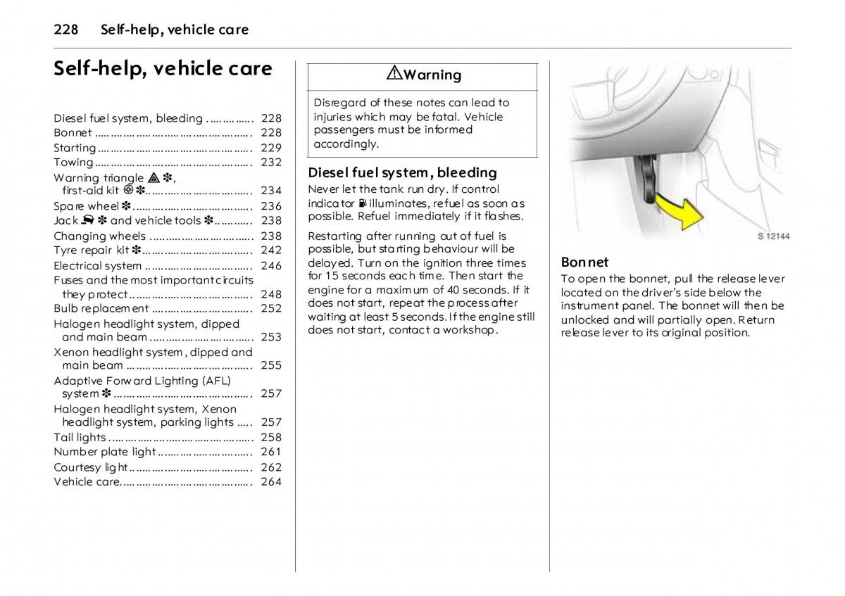 Opel Vectra Vauxhall III 3 owners manual / page 233