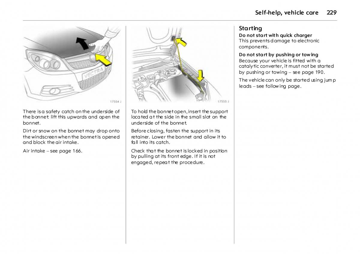 Opel Vectra Vauxhall III 3 owners manual / page 234