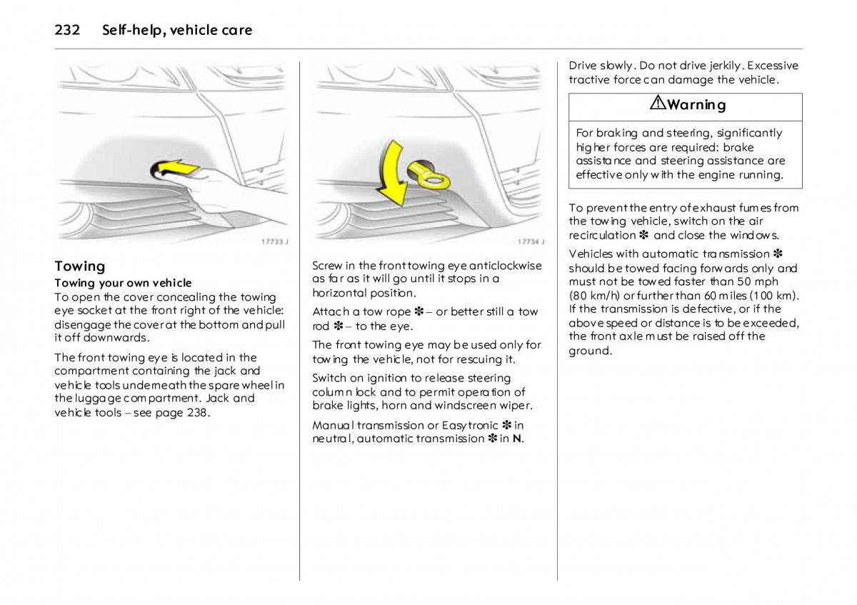 Opel Vectra Vauxhall III 3 owners manual / page 237