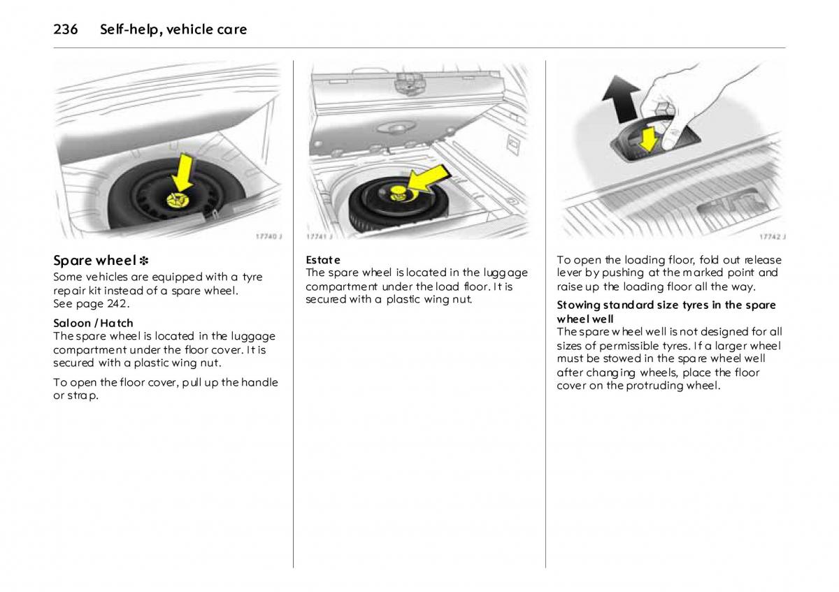 Opel Vectra Vauxhall III 3 owners manual / page 241