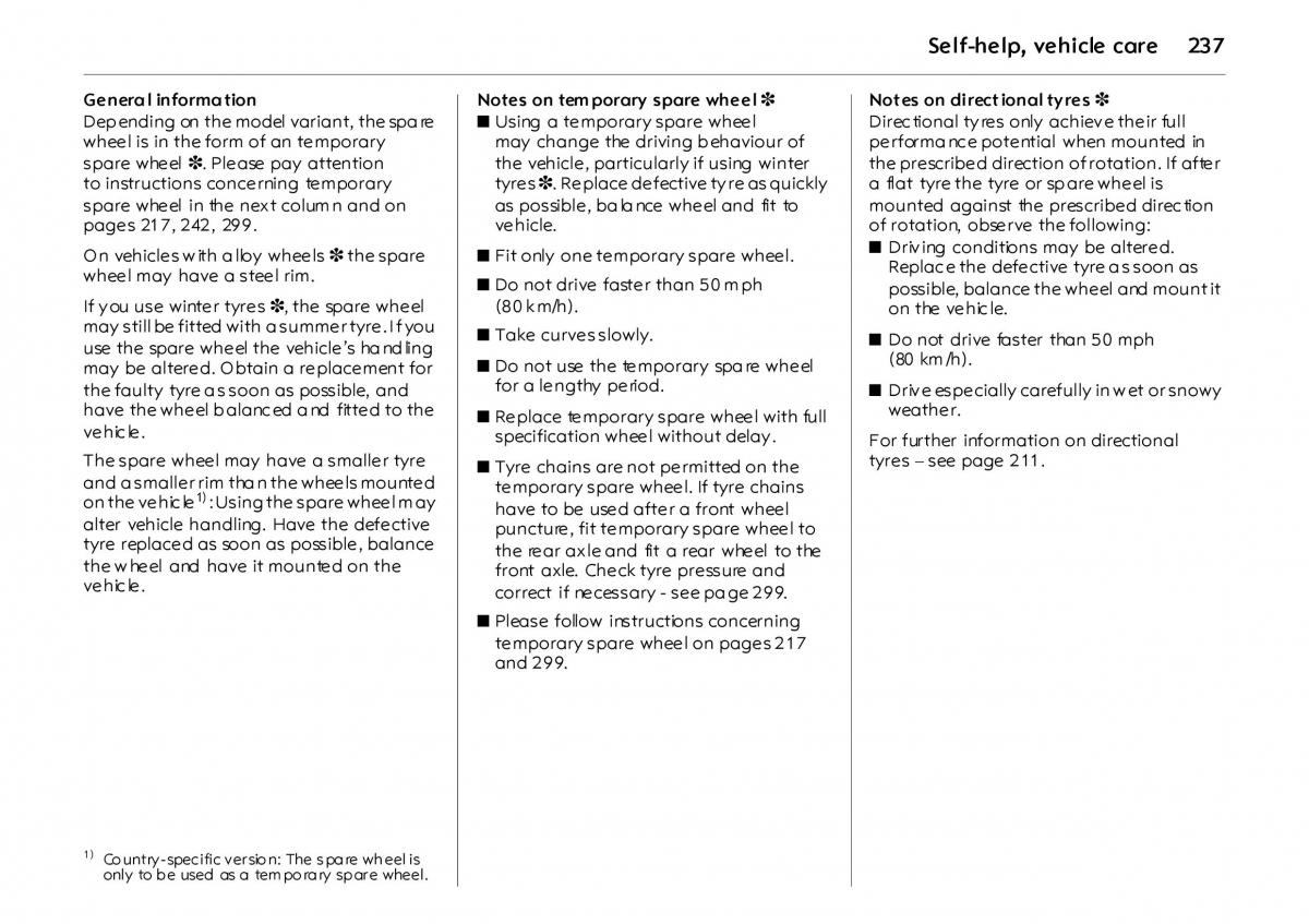 Opel Vectra Vauxhall III 3 owners manual / page 242