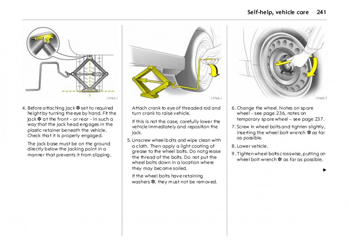 Opel Vectra Vauxhall III 3 owners manual / page 246