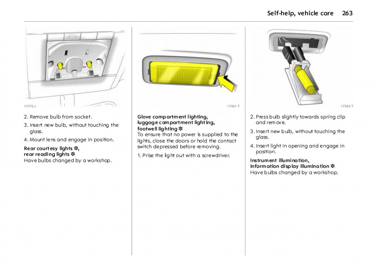 Opel Vectra Vauxhall III 3 owners manual / page 268