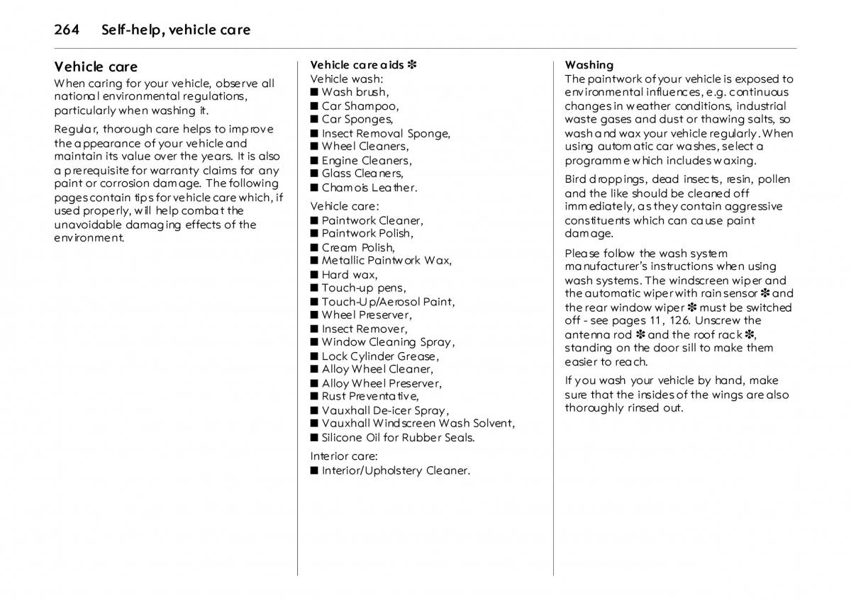 Opel Vectra Vauxhall III 3 owners manual / page 269