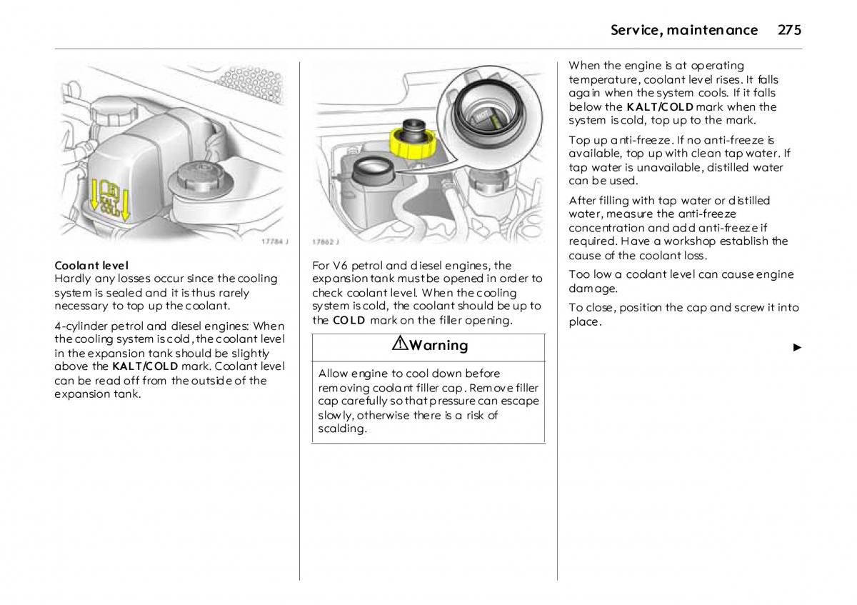 Opel Vectra Vauxhall III 3 owners manual / page 280