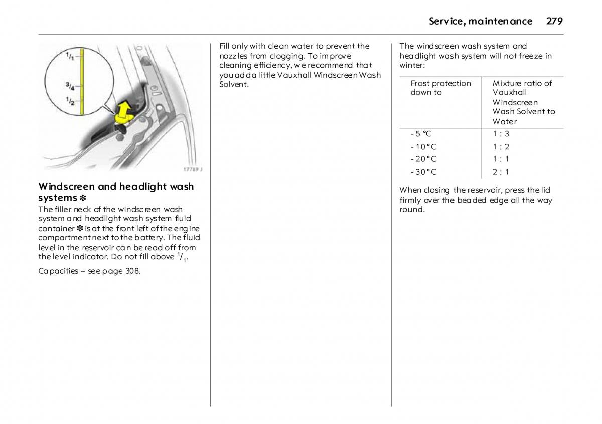 Opel Vectra Vauxhall III 3 owners manual / page 284