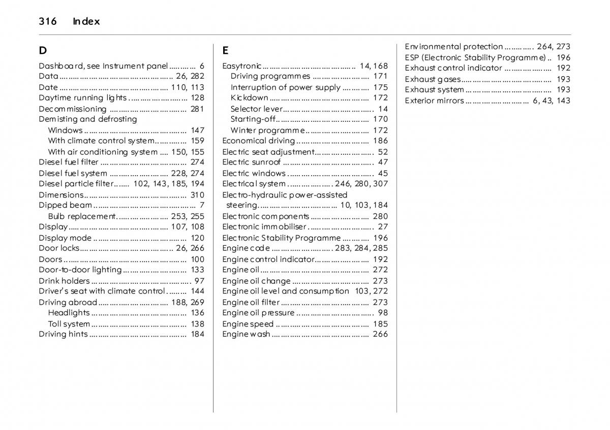 Opel Vectra Vauxhall III 3 owners manual / page 321