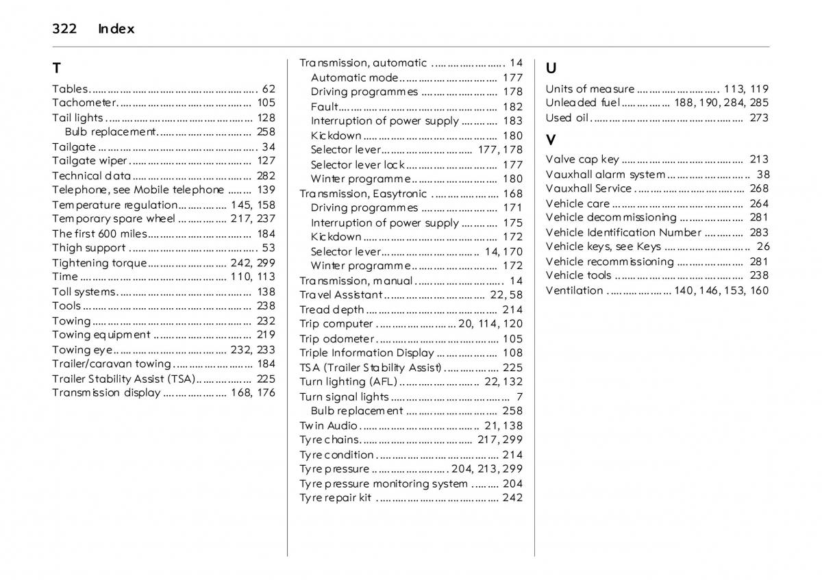 Opel Vectra Vauxhall III 3 owners manual / page 327