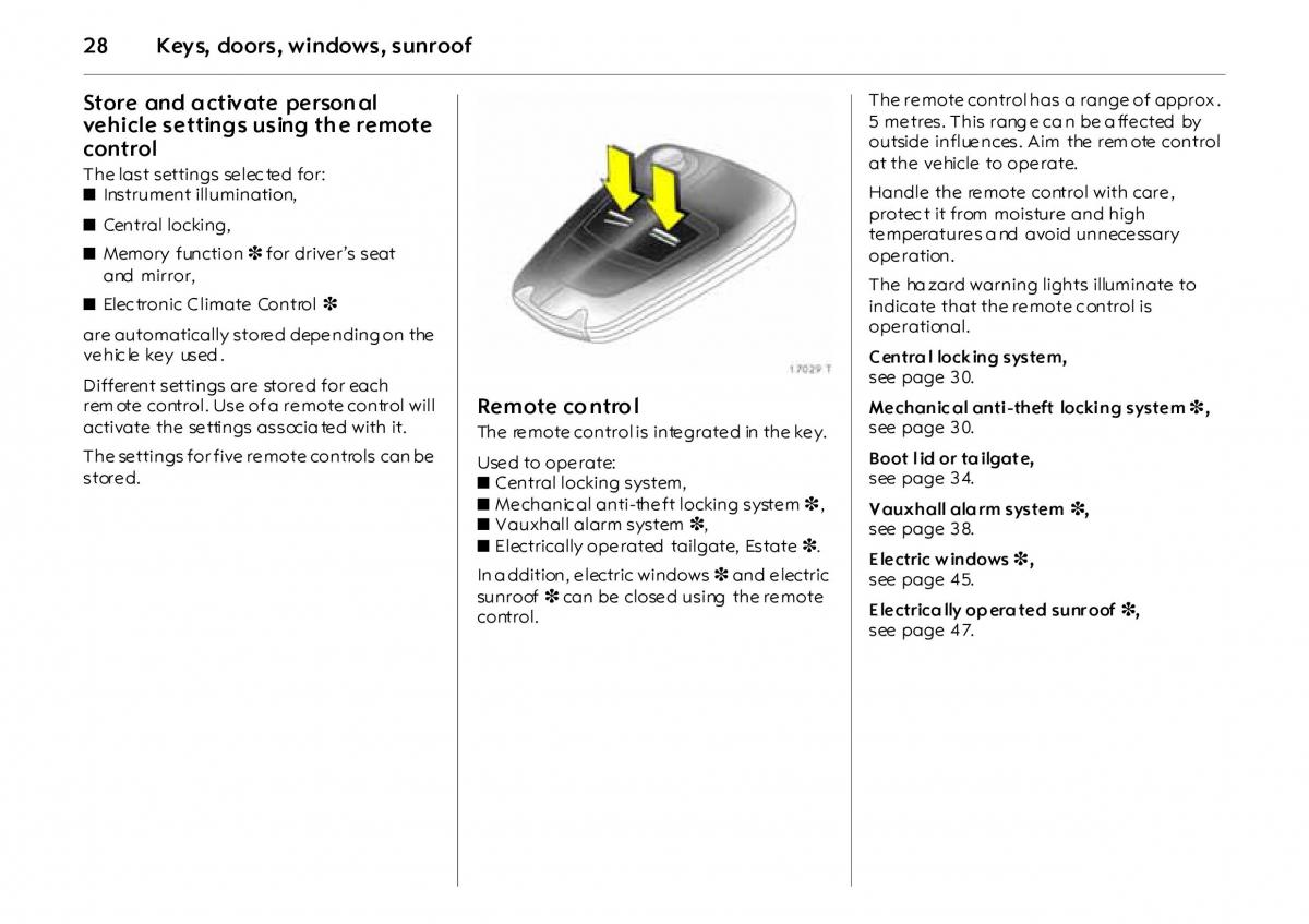 Opel Vectra Vauxhall III 3 owners manual / page 33