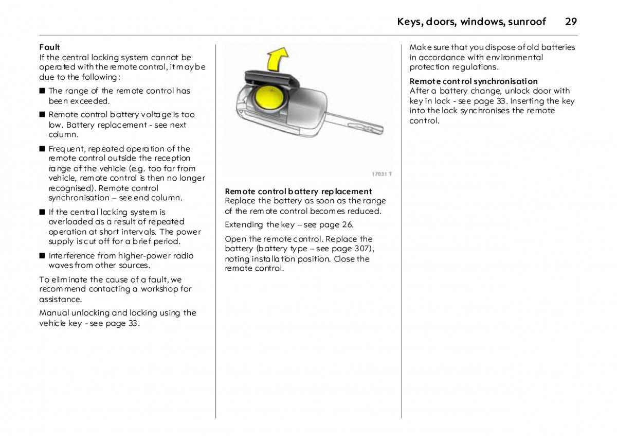 Opel Vectra Vauxhall III 3 owners manual / page 34