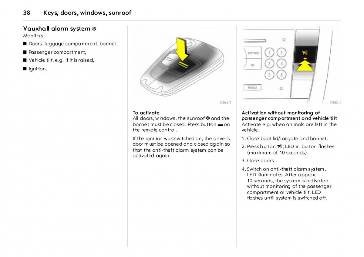 Opel Vectra Vauxhall III 3 owners manual / page 43