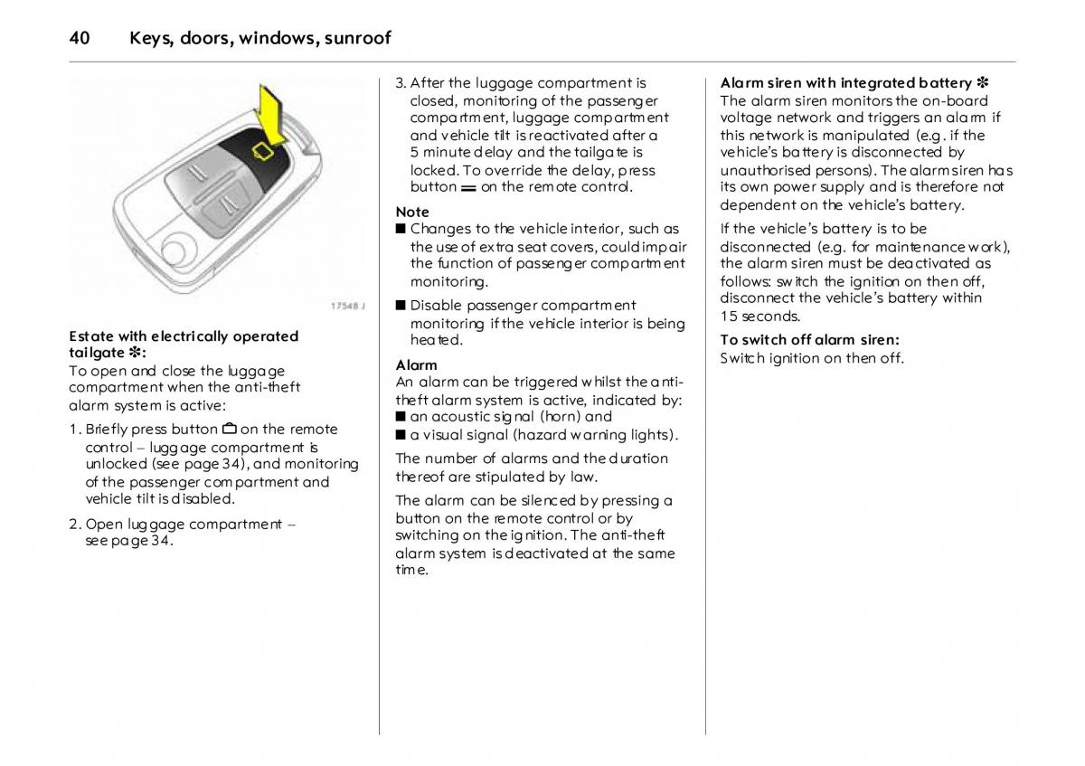 Opel Vectra Vauxhall III 3 owners manual / page 45