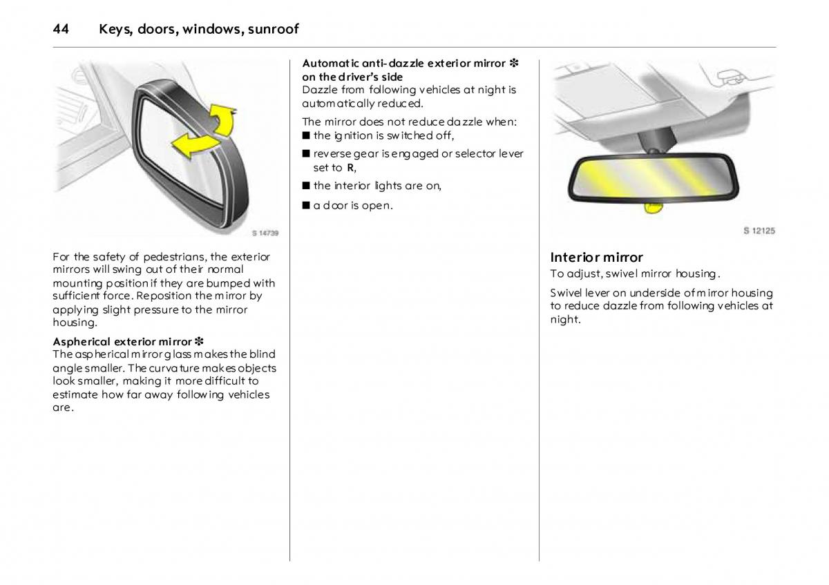 Opel Vectra Vauxhall III 3 owners manual / page 49