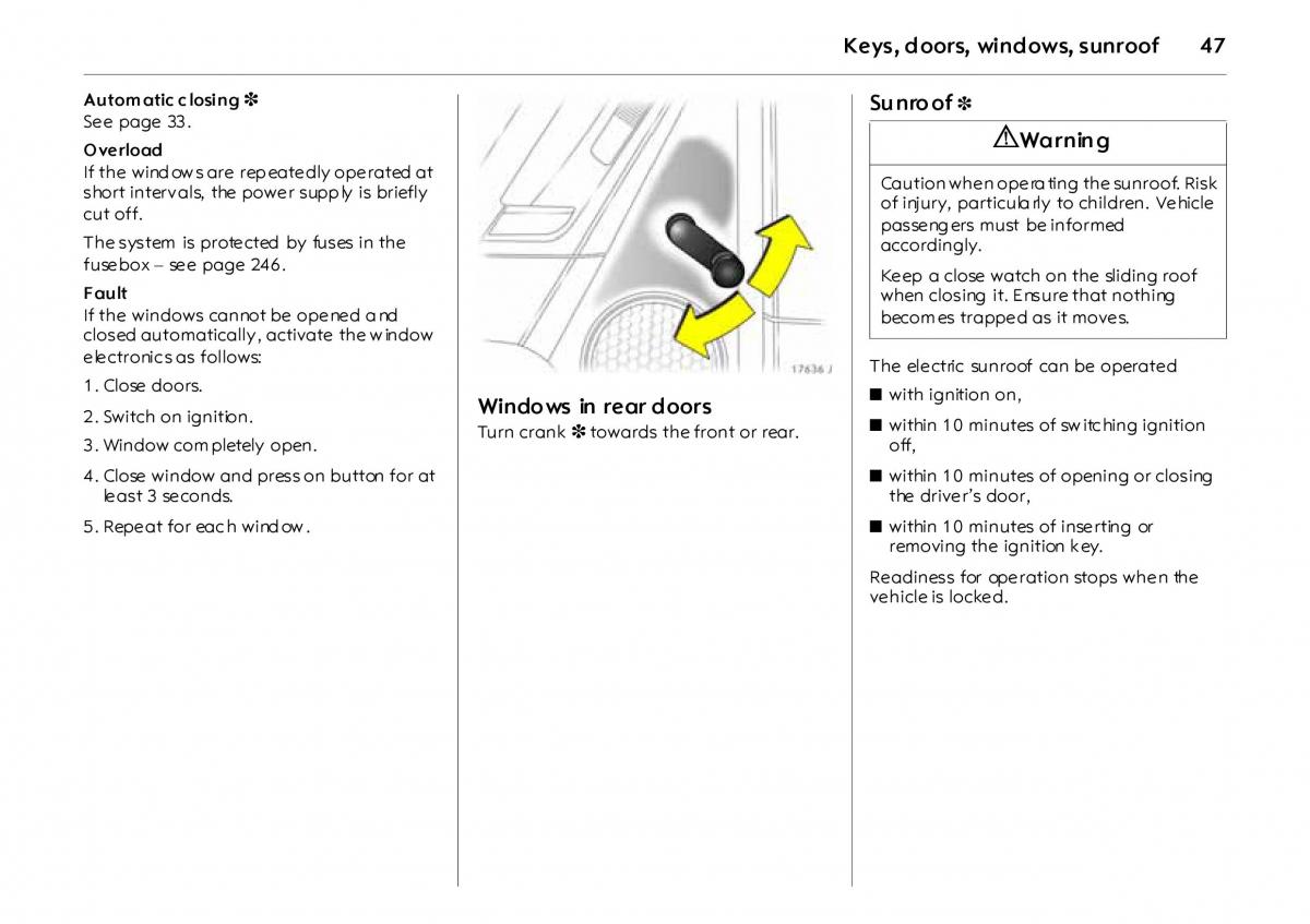 Opel Vectra Vauxhall III 3 owners manual / page 52