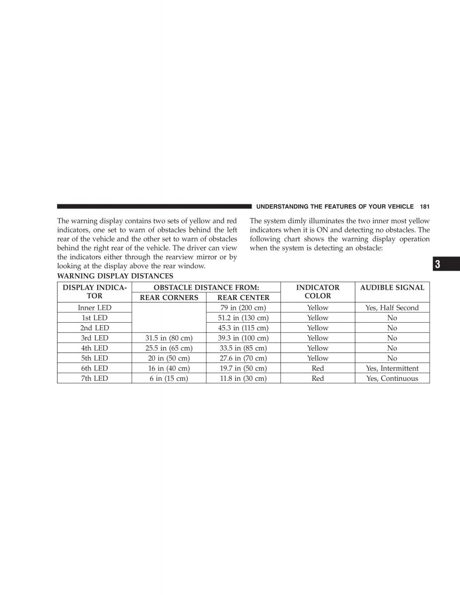 Chrysler 300C I 1 owners manual / page 183