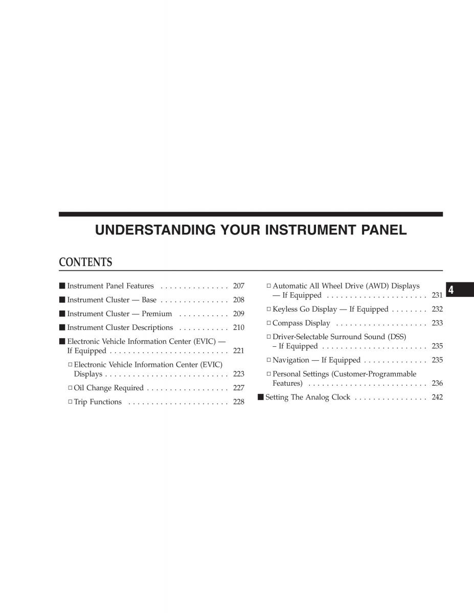 Chrysler 300C I 1 owners manual / page 205