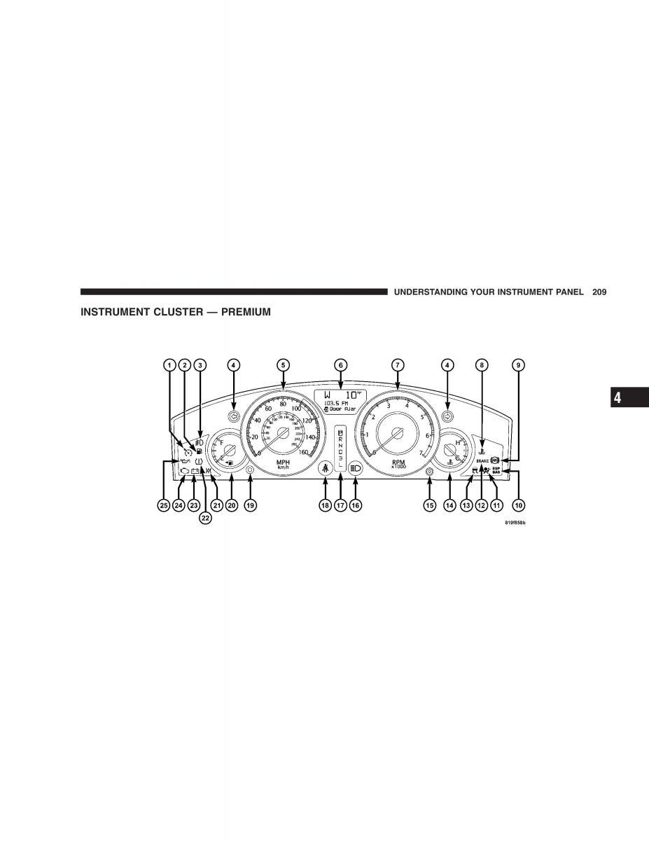 Chrysler 300C I 1 owners manual / page 211