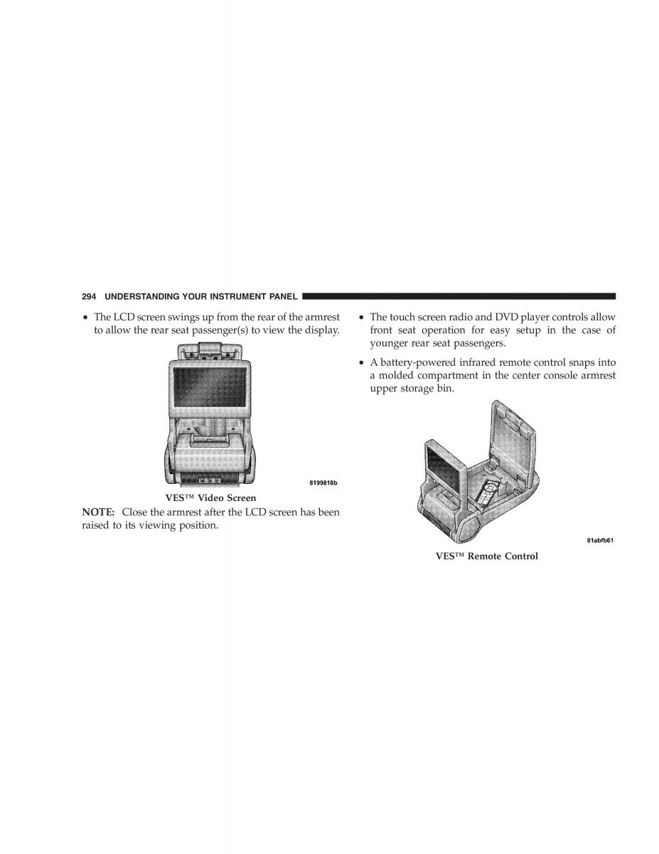 Chrysler 300C I 1 owners manual / page 296